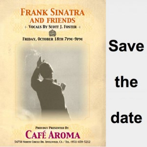 Poster for "Frank Sinatra & Friends" event Oct. 18