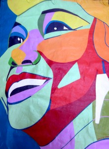Etta James Banner by Marcia Gawecki 38 x 54 1/2 inches.