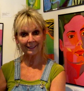 Artist Nanci Killingsworth with Michael portrait by Marcia Gawecki.