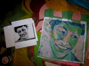 The reverse image of Ella Fitzgerald by Marcia Gawecki was sweet too!